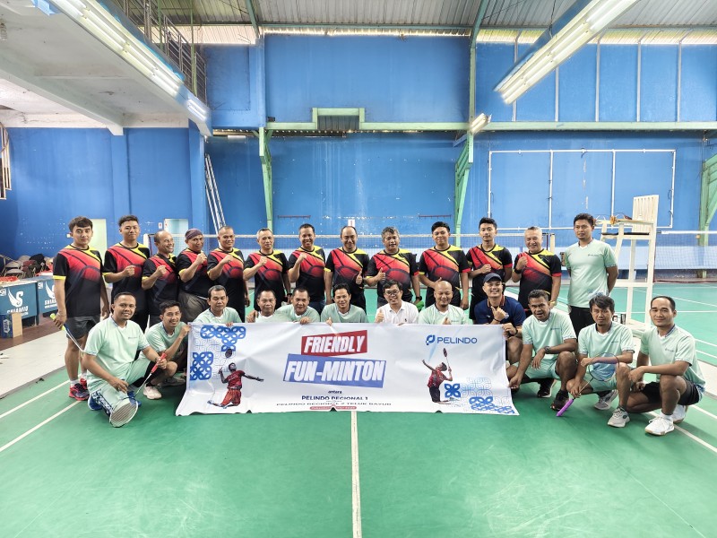 Pererat Kekompakan, Friendly Fun Minton Antara Pelindo Regional 1 dan Regional 2 Teluk Bayur di Pekanbaru