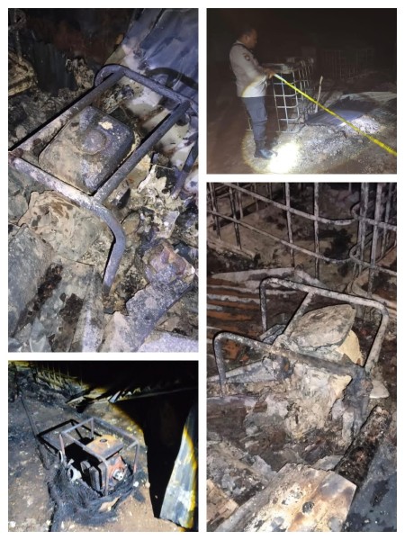 Gudang Diduga Penampungan Solar Terbakar di Maredan KM 01 Desa Simpang Beringin, Polisi Selidiki Pemiliknya