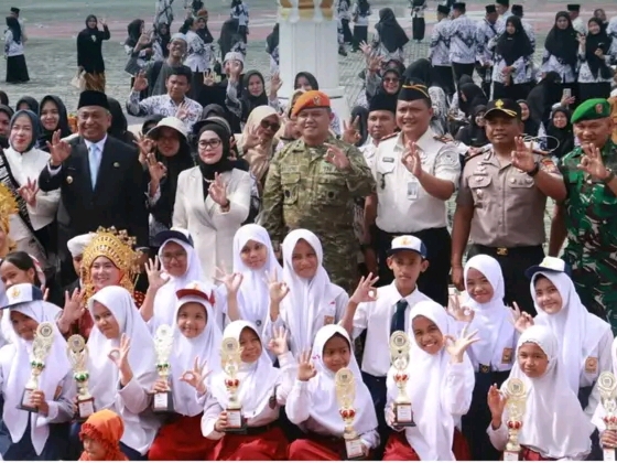 Kalapas Pasir Pangarayan Hadiri Upacara Hardiknas Tingkat Kabupaten Rokan Hulu
