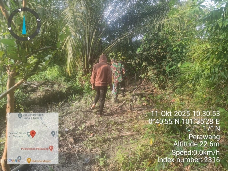 Serka Alexander S. Gelar Patroli Antisipasi Karhutla di Wilayah Perawang, Nihil Titik Api Ditemukan