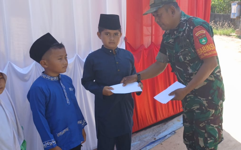 Kodim 0320 Dumai Salurkan Bantuan untuk Anak Yatim Piatu di Pelintung