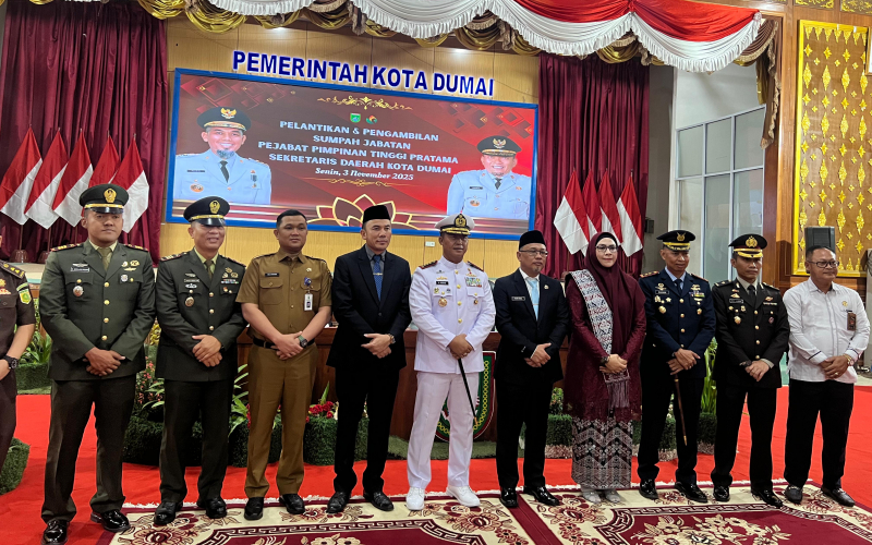 Dandim Dumai Hadiri Pelantikan Sekda Baru, Ajak Forkopimda Perkuat Kolaborasi Pembangunan