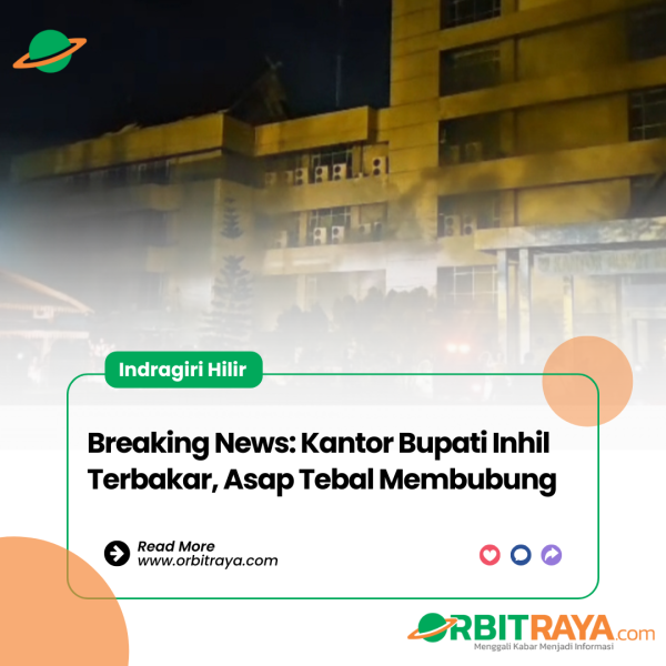 Breaking News: Kantor Bupati Inhil Terbakar, Asap Tebal Membubung