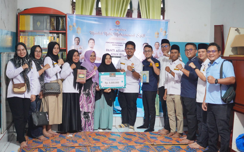 Karang Taruna Kota Dumai Santuni Anak Panti Asuhan di Momen Maulid Nabi