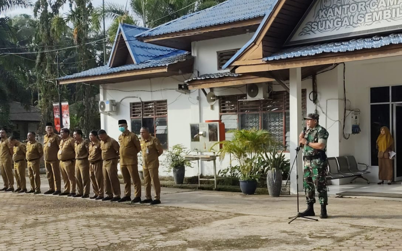 Kodim 0320 Dumai dan Forkopimcam Sungai Sembilan Gelar Apel Bersama