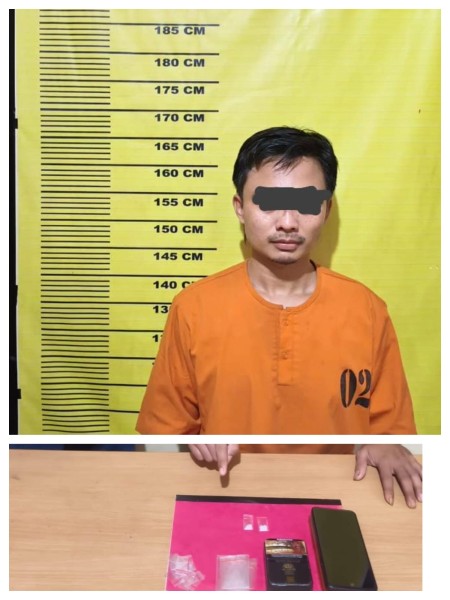 F (32) dan Sabu 0,34 Gram Diamankan di Polsek Kerumutan