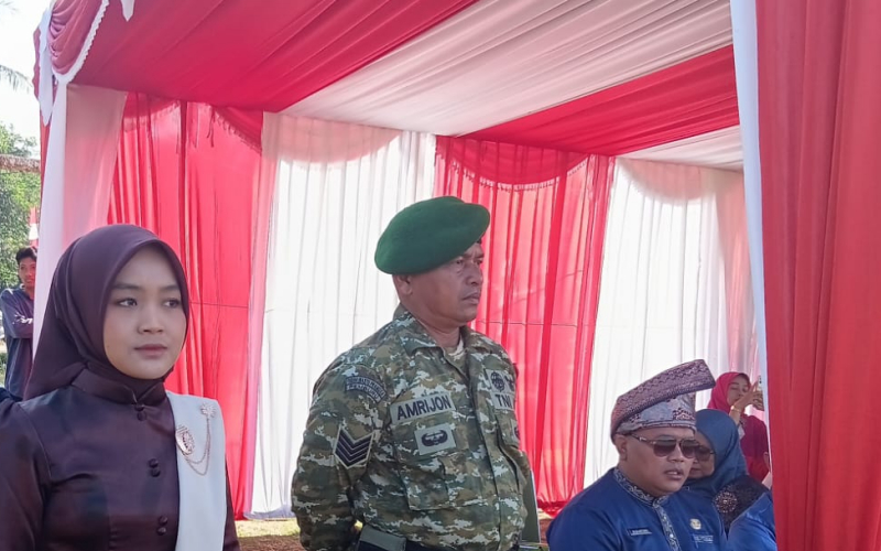 Serma Amrijon Jadi Perwira Upacara HUT ke-81 RI di Medang Kampai