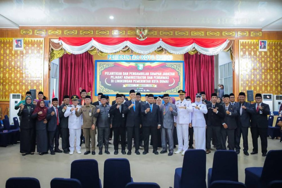 Wali Kota Dumai Lantik 43 Pejabat, Tekankan Pelayanan Publik dan Pengabdian untuk Masyarakat
