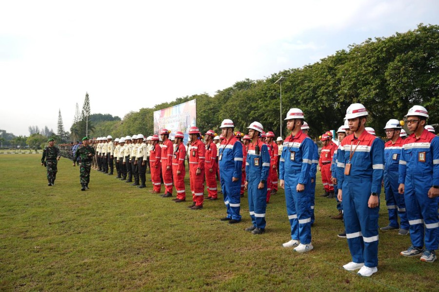 PT KPI Unit Dumai Bersama TNI Gelar Apel Siaga Pengamanan Obvitnas Kilang