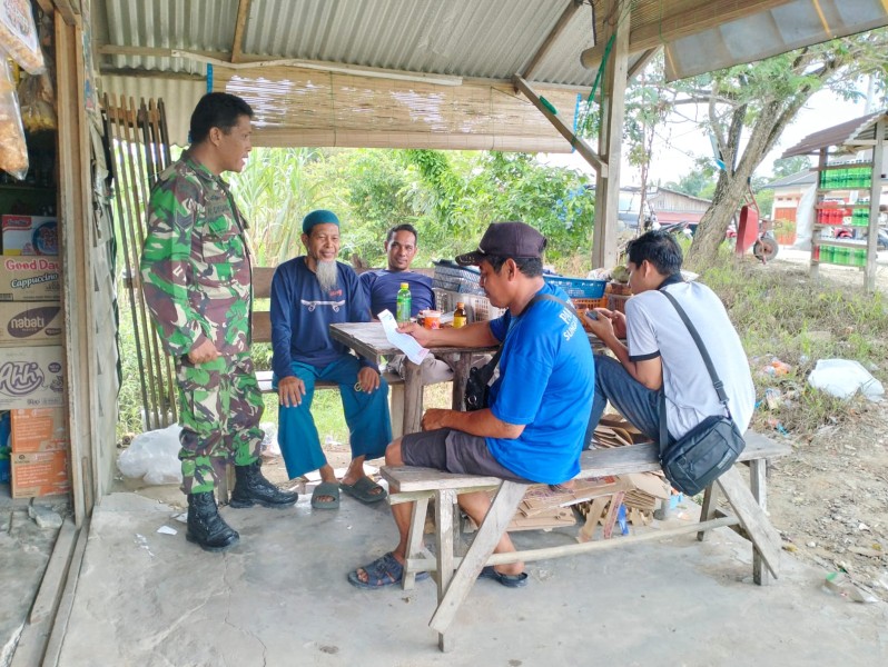 Babinsa Serka Risman Girsang Ajak Warga Sungai Selodang Perangi Narkoba