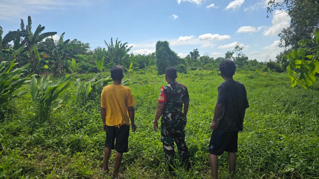 Pastikan Wilayah Aman dari Karhutla, Babinsa Koramil 06/Kateman Giat Patroli Tapal Batas