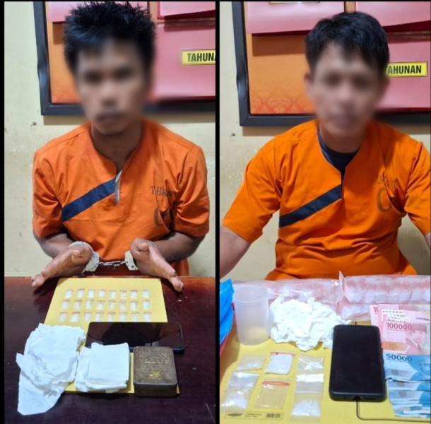 Dipasok dari Provinsi Jambi, Polsek Peranap Ringkus Dua Penjahat Narkoba
