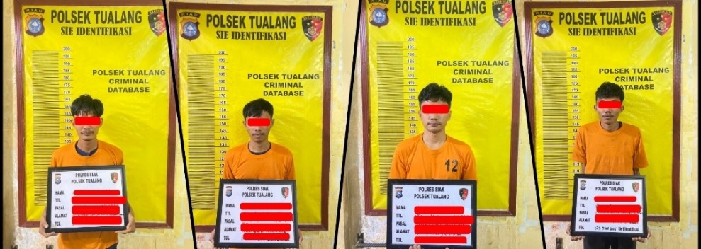 Polsek Tualang Ungkap Jaringan Narkoba di Perawang Barat: 5,09 Gram Sabu Disita, Empat Tersangka Dibekuk