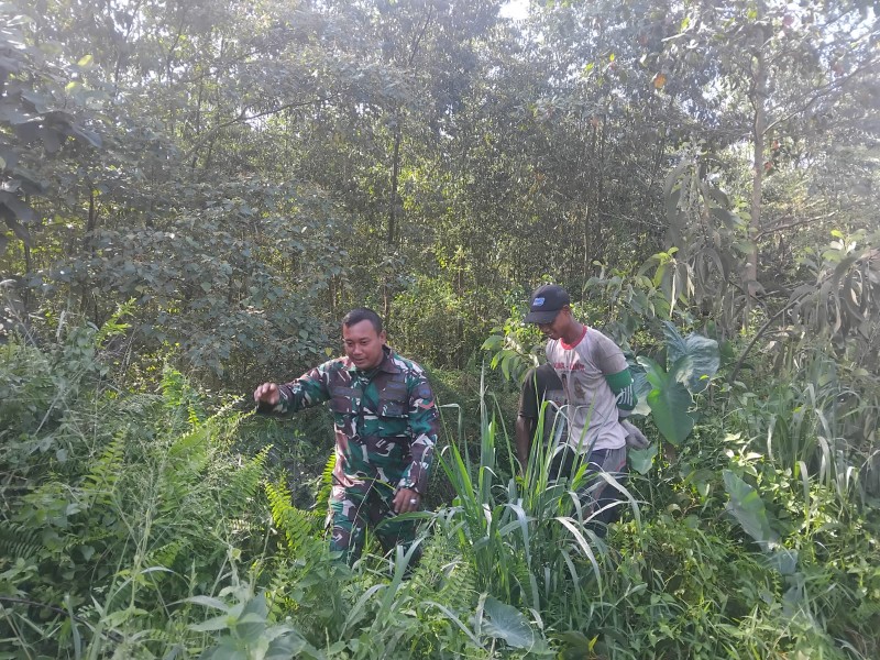Kopda Gunariadi Laksanakan Patroli Karhutla di Perawang Barat