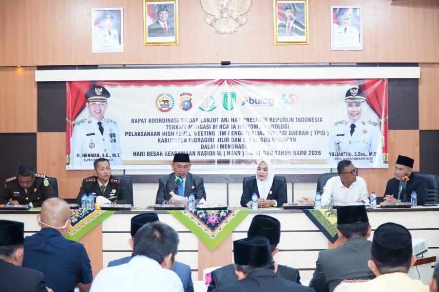 Dandim 0314/Inhil Hadiri Rakor Tindak Lanjut Arahan Presiden Terkait Mitigasi Bencana dan Pengendalian Inflasi