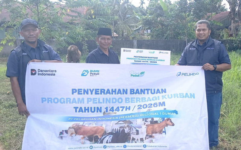Pelindo Regional 1 Dumai Tebar Kepedulian Melalui Kurban Bersama LAMR