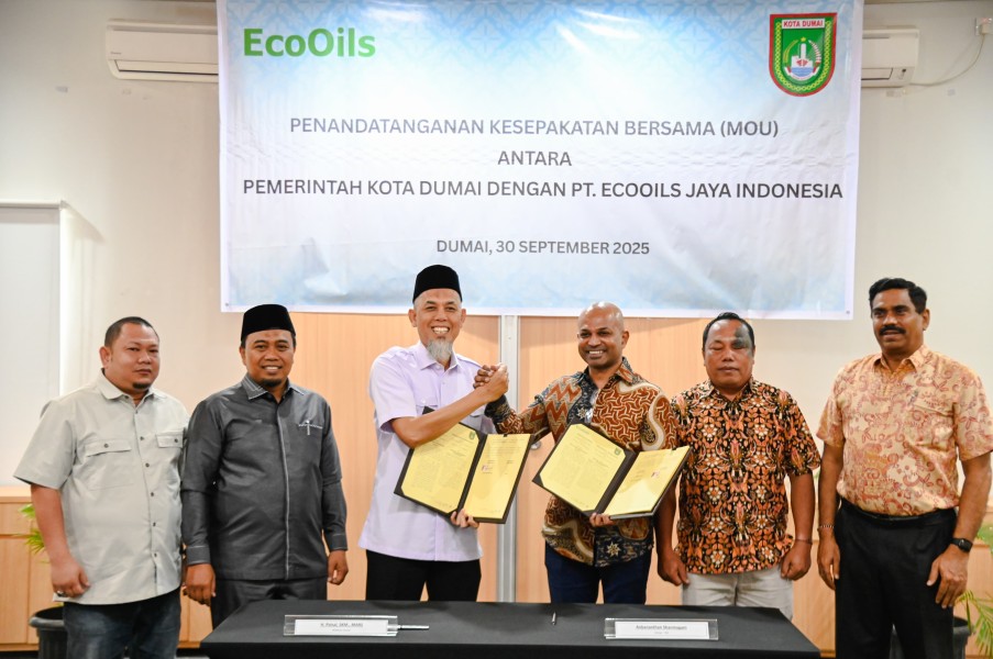 Pemko Dumai Gandeng PT Eco Oils Jaya Indonesia Kelola Limbah