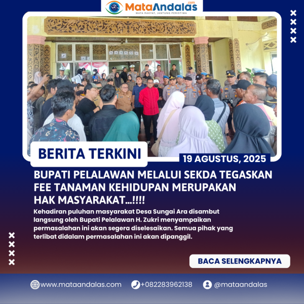 Pemkab Pelalawan Janji Tuntaskan Polemik Fee Tanaman Kehidupan