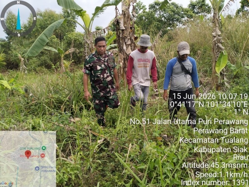 Peltu Ramli Nst Patroli Karhutla di Perawang Barat, Tidak Ditemukan Titik Api dan Asap