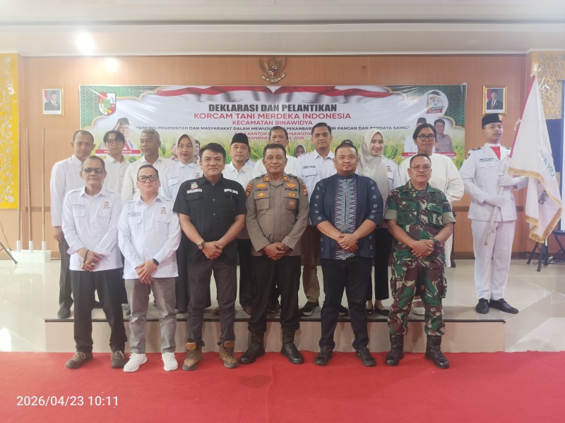 Korcam TMI Bina Widya Dilantik, Perkuat Sinergi Ketahanan Pangan di Pekanbaru