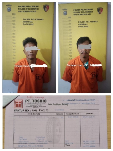 Polsek Pangkalan Kerinci Ungkap Penggelapan Aset Perusahaan, Dua Pelaku Diamankan
