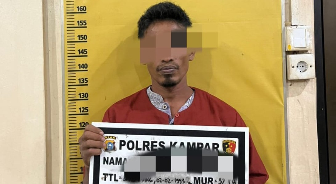 Satreskrim Polres Kampar Tangkap Pelaku Pencurian Dan Pemberatan di Desa Pulau Lawas