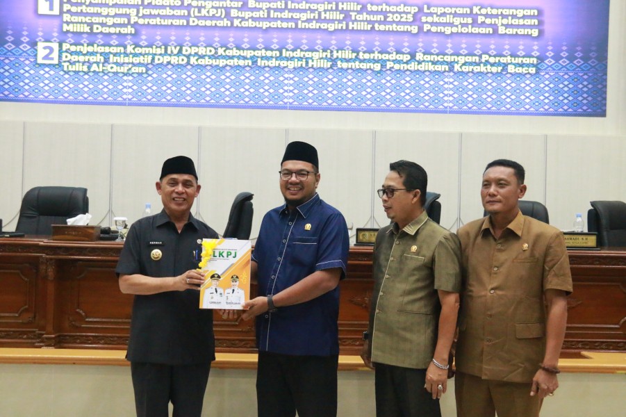 DPRD Inhil Gelar Rapat Paripurna Ke-4, Bahas LKPJ, Ranperda