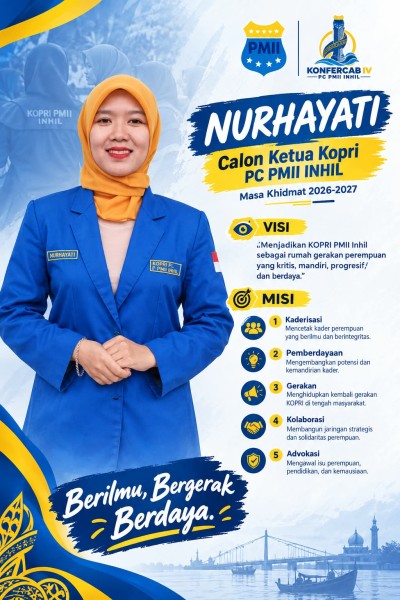 Nurhayati Siap Pimpin KOPRI PMII Inhil 2026–2027, Usung Semangat Perempuan Berilmu, Bergerak, dan Berdaya