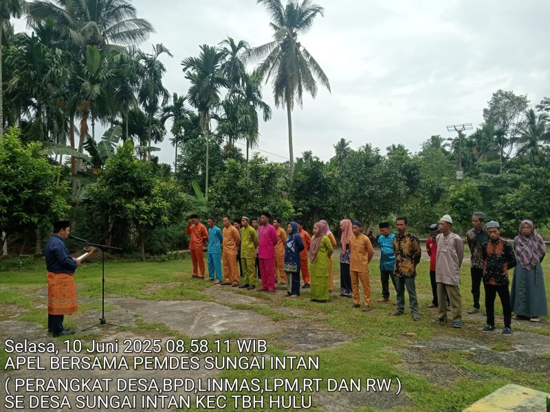 Pemdes Sungai Intan Gelar Apel Pagi Perdana Pasca Libur Idul Adha