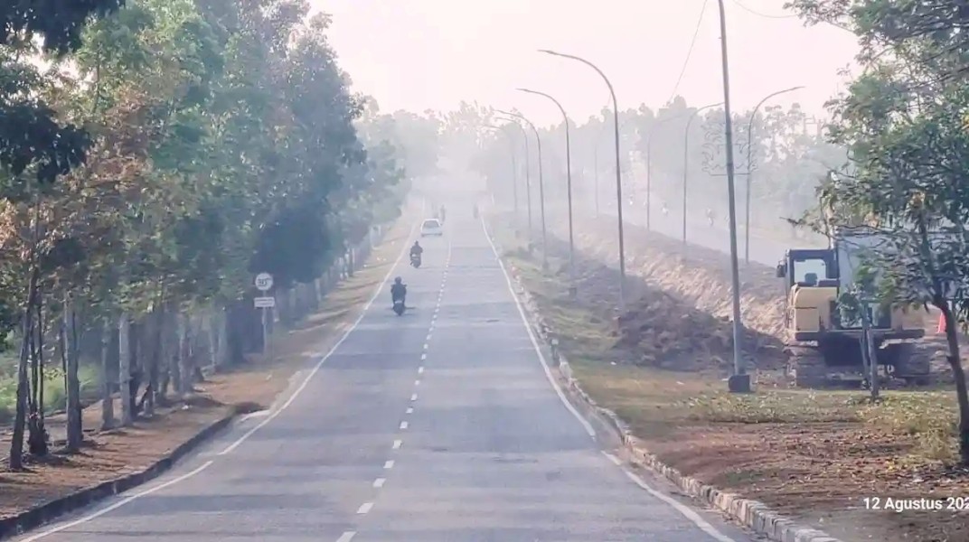 Asap dari Pelalawan Berpotensi Terbawa Angin ke Pekanbaru, BMKG Ungkap Penyebab Udara Kabur Pagi Ini