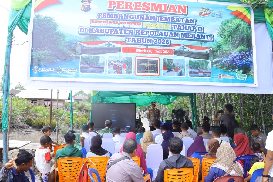 Jembatan Merah Putih Presisi Tahap II Di Resmikan Polres Meranti Bukti Nyata Bakti Polri Untuk Masyarakat