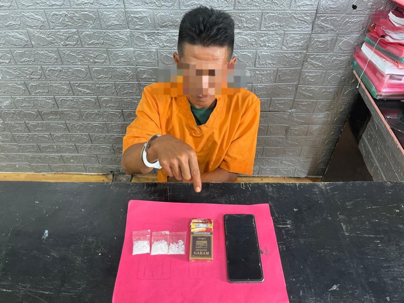 Polsek Gaung Ungkap Kasus Narkotika, Kurir Sabu 9,05 Gram Diamankan di Pelabuhan Lahang Baru
