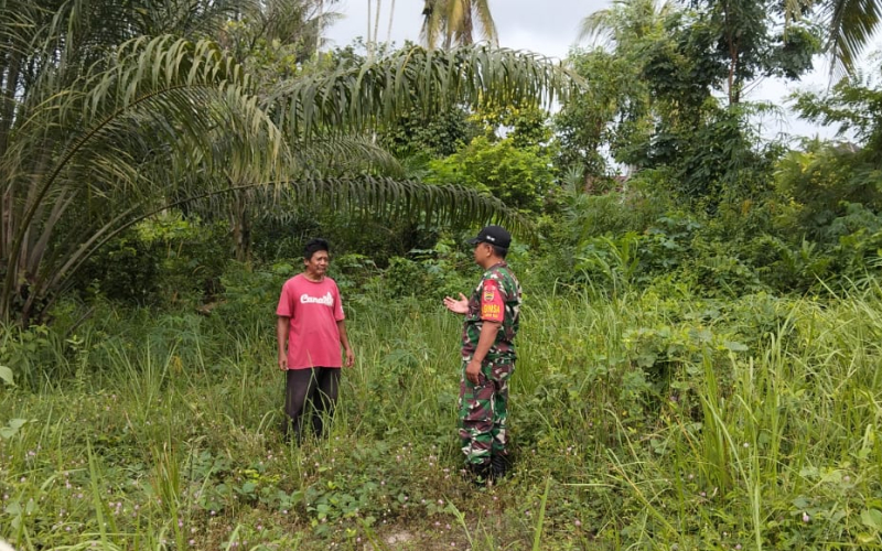 Babinsa Bagan Besar Timur Gencar Patroli Karhutla