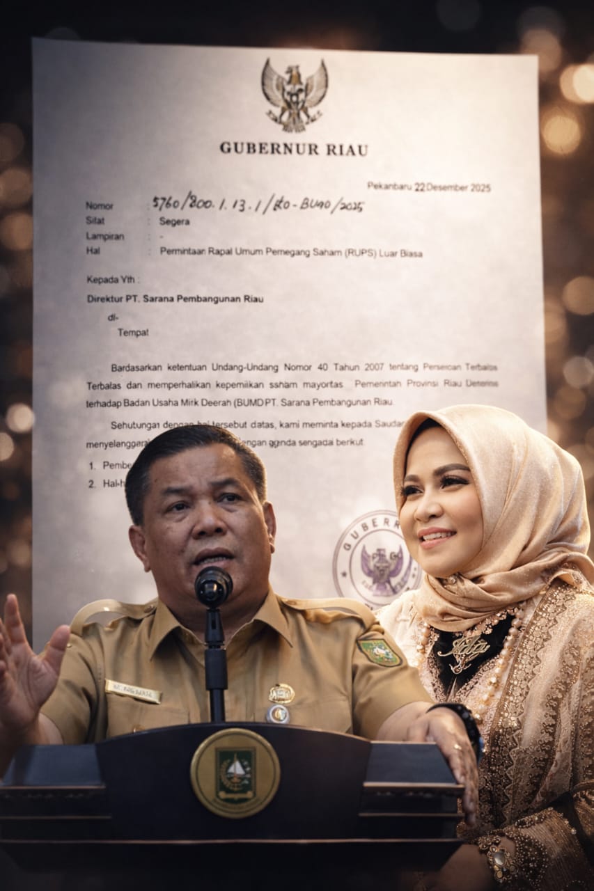 Ajukan RUPSLB, Plt Gubri SF Hariyanto Depak Ida Yulita dari Dirut PT SPR