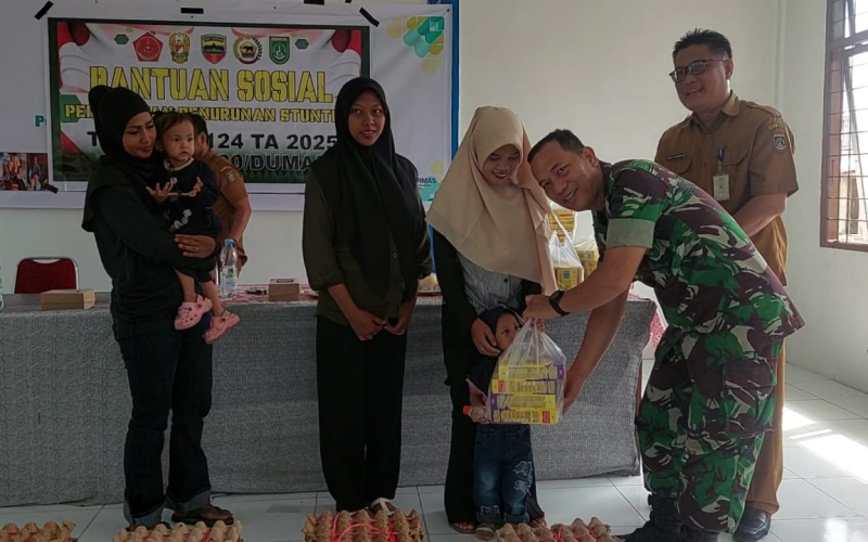 Rangkaian TMMD Kodim 0320 Dumai, Beri Bantuan Sosial kepada Warga
