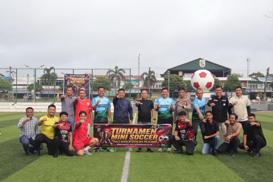 KAPOLRES CUP HUT BHAYANGKARA KE-80 RESMI BERGULIR, PERKUAT SOLIDITAS DAN SPORTIVITAS PERSONEL POLRES PELALAWAN