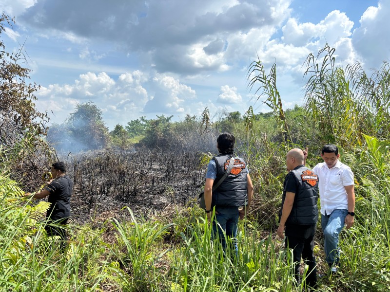 Polres Inhil Tangkap Diduga Pelaku Karhutla di Parit 4, Negara Jadi Korban