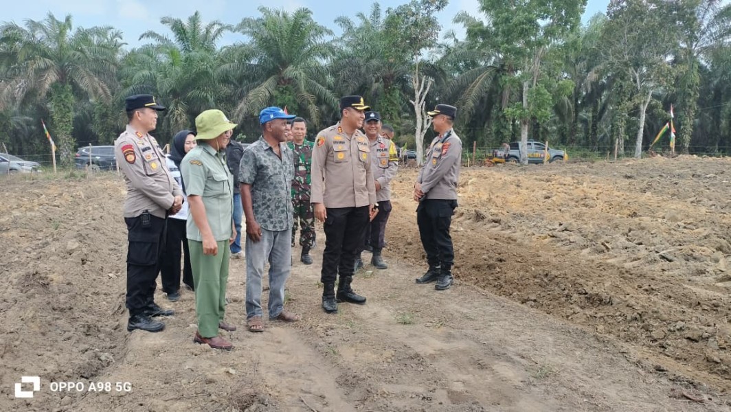 Kapolres Siak Tinjau Calon Lahan Jagung Pipil 1,5 Hektare di Minas untuk Dukung Program Ketahanan Pangan
