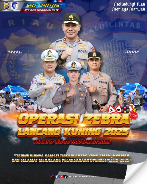 Satlantas Polres Inhil Siap Laksanakan Operasi Zebra Lancang Kuning 2025