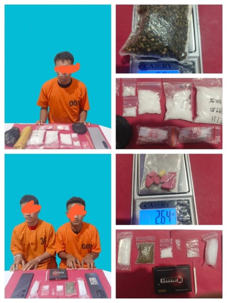 Tiga Pelaku Narkotika Digerebek di Langgam, Polisi Sita Sabu dan Ekstasi
