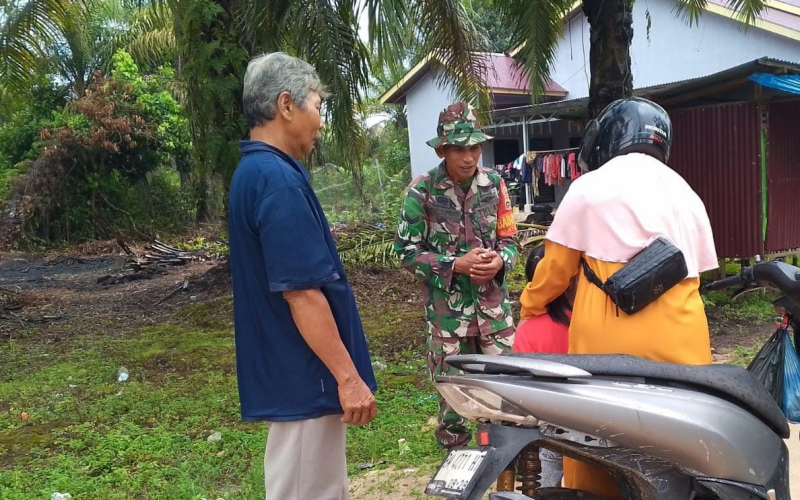 Pemanfaatan Lahan Diarahkan ke Aktivitas Produktif oleh Babinsa Bukit Batrem