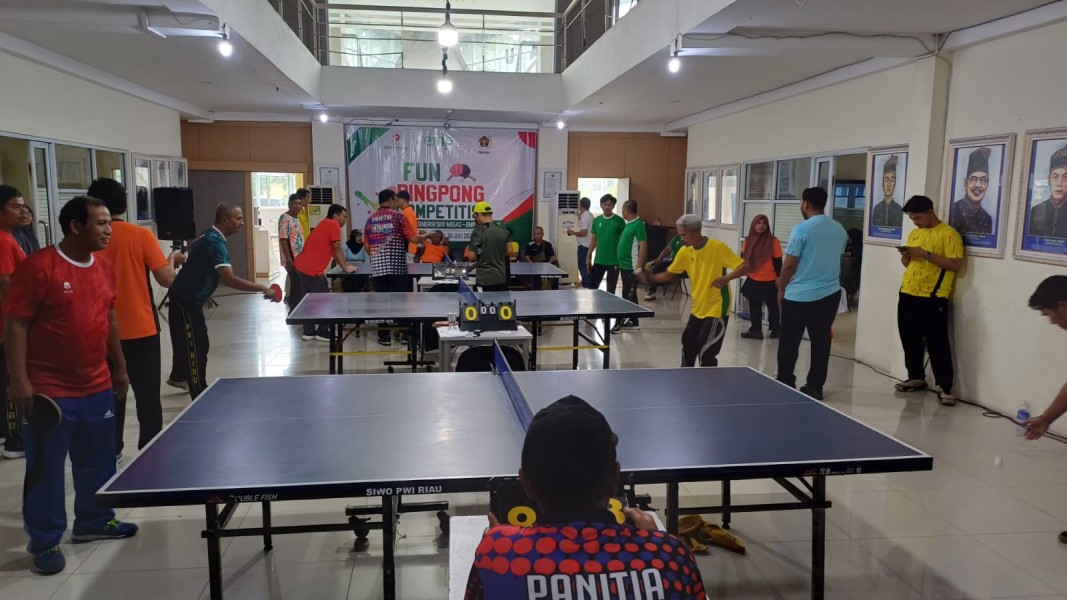 Sinergi PWI Riau–SKK Migas–EMP Makin Solid Lewat Fun Pingpong Competition 2026