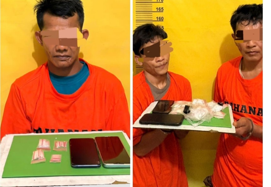Polsek Kelayang Ungkap Peredaran Narkoba di Wilayah Lirik, Ratusan Gram Sabu Disita, 3 Tersangka Diangkut