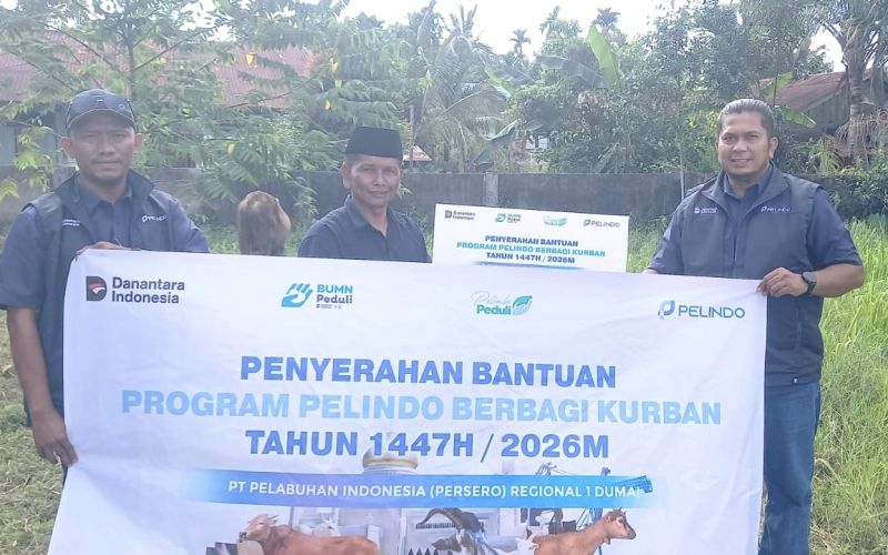 LAMR Dumai Terima Bantuan Hewan Kurban dari Pelindo, Pertamina dan Wilmar