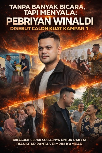 Tanpa Banyak Bicara, Tapi Menyala: Pebriyan Winaldi Disebut Calon Kuat Kampar 1