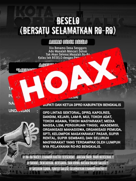 Kadis Kominfotik Bengkalis Pastikan Ajakan Duduk BESELO itu Hoaks