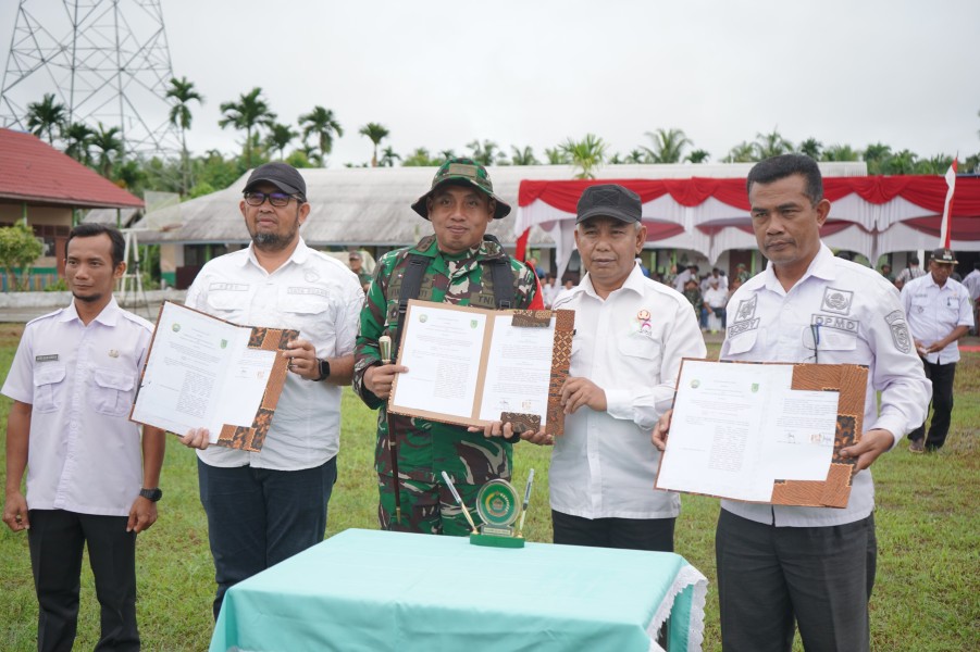 GALERI FOTO: Kodim 0314/Inhil Gelar Pembukaan TMMD ke-123 di Desa Mumpa