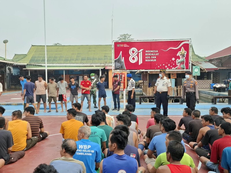Bersama APH, Lapas Tembilahan Gelar Razia Gabungan dan Tes Urine