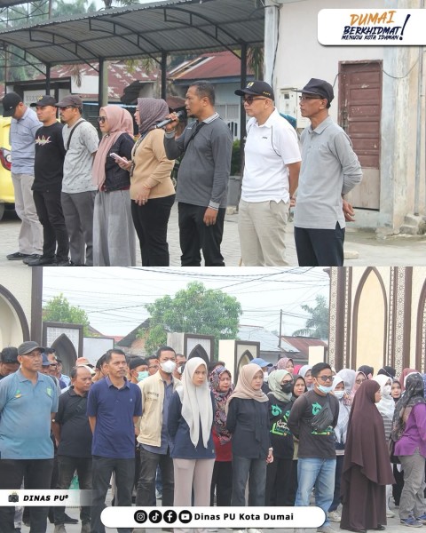 Peduli Lingkungan, Kadis PU Dumai Satrya Alamsyah Turun Langsung Gotong Royong Bersihkan Drainase di Dumai Selatan
