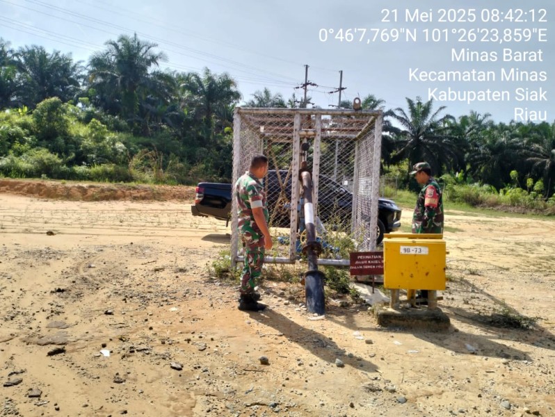 Babinsa Koramil 03/Minas Pastikan Keamanan Wilayah Operasional SKK Migas di PT. PHR